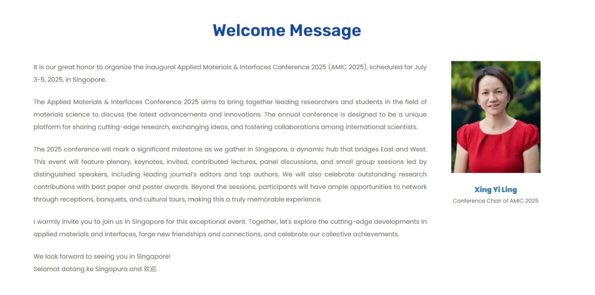 Applied Materials & Interfaces Conference (AMIC 2025)